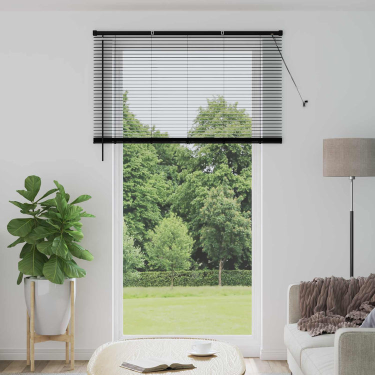 Vidaxl venetiaanse blind verstelbaar zwart 213 x 160 cm pvc