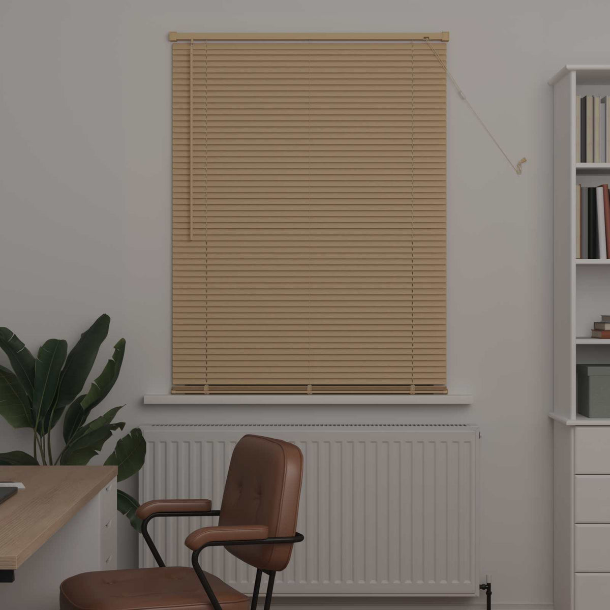 Vidaxl venetiaanse blind lichtbruin met patroon 150 x 90 cm pvc