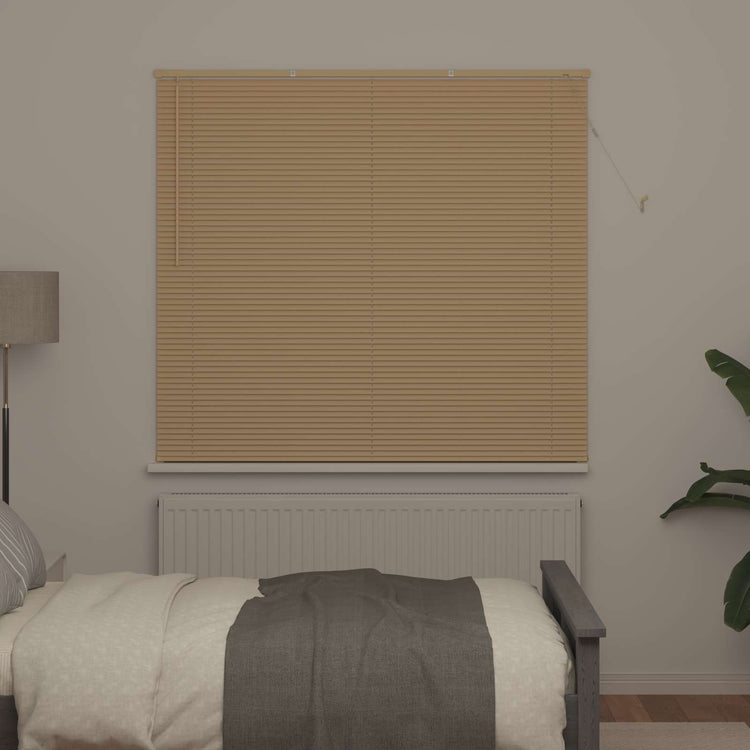 Vidaxl venetiaanse blind lichtbruin met patroon 150 x 130 cm pvc