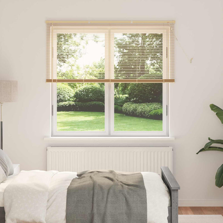 Vidaxl venetiaanse jaloezie lichtbruin met patroon 150 x 140 cm 25 mm