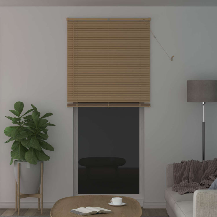 Vidaxl venetiaanse jaloezie lichtbruin met patroon 213 x 100 cm 25 mm