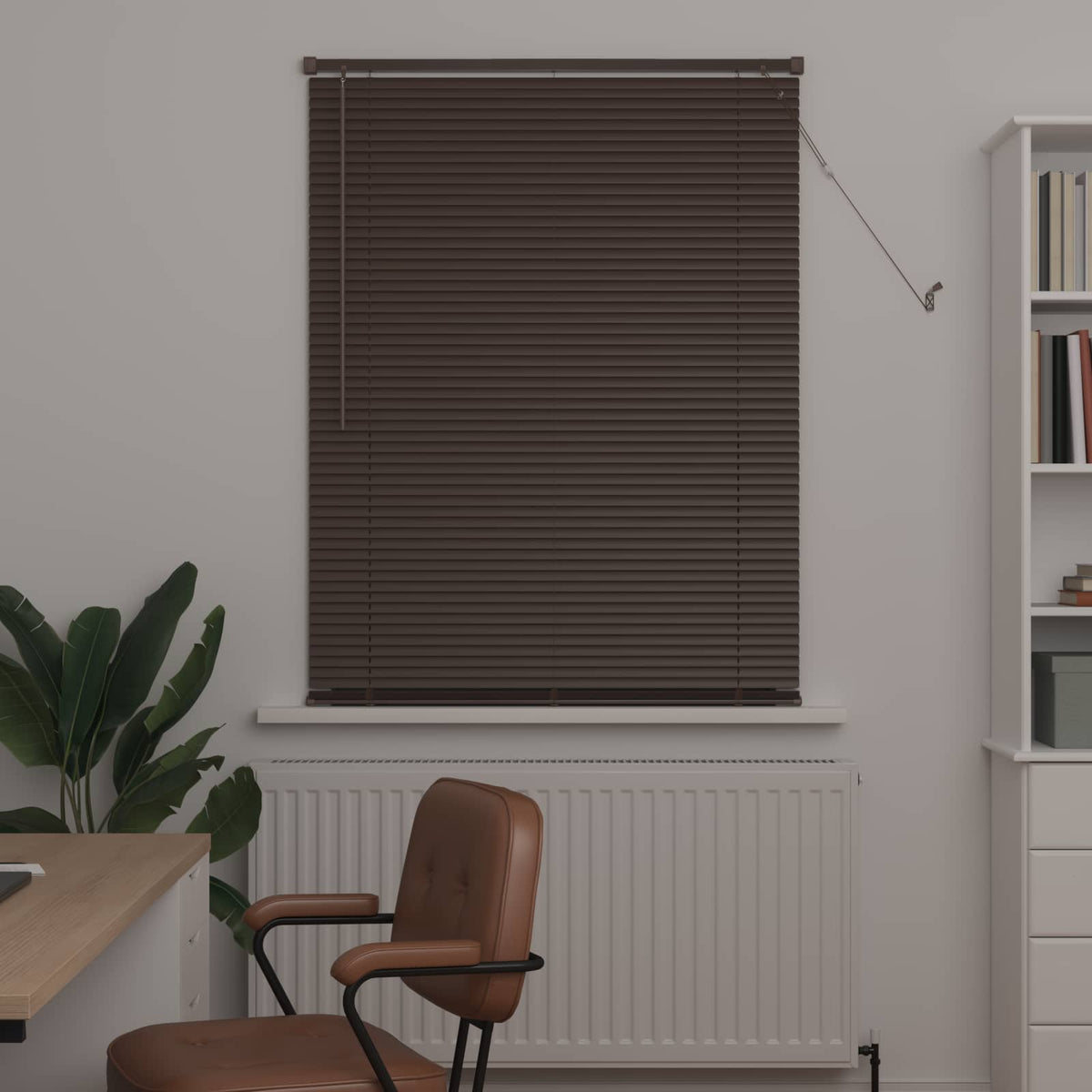 Vidaxl venetiaanse jaloezie donkerbruin met patroon 150 x 70 cm 25 mm