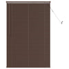 Vidaxl venetiaanse blind donkerbruin met patroon 150 x 70 cm pvc
