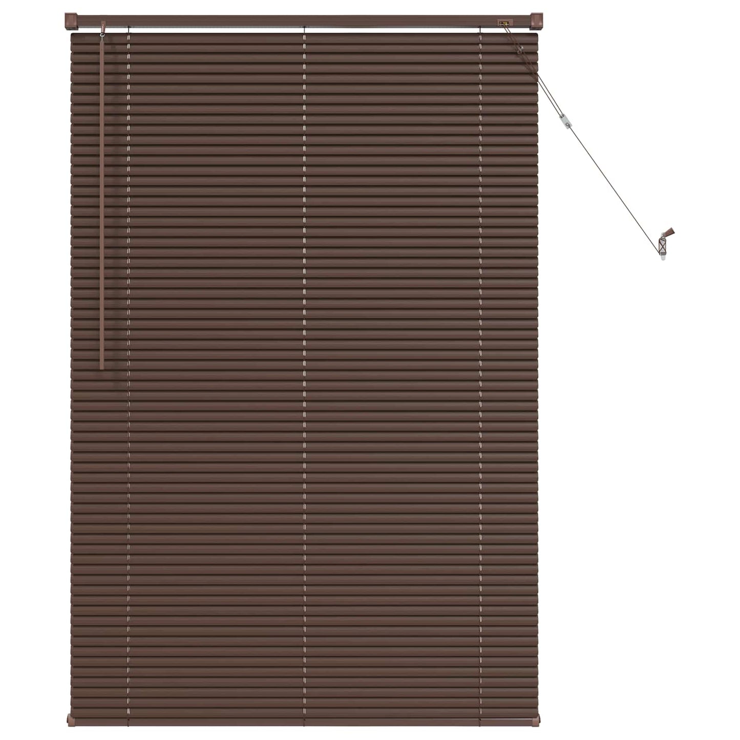Vidaxl venetiaanse blind donkerbruin met patroon 150 x 80 cm pvc