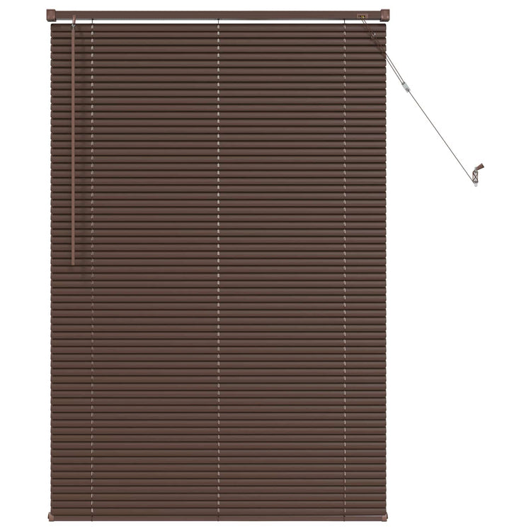 Vidaxl venetiaanse blind donkerbruin met patroon 150 x 80 cm pvc