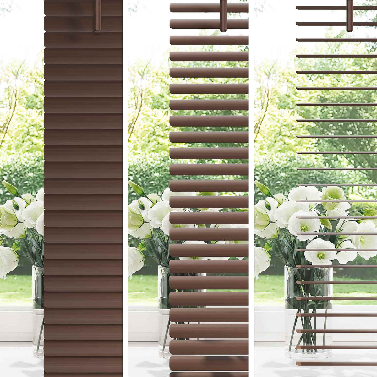 Vidaxl venetiaanse blind donkerbruin met patroon 150 x 100 cm pvc