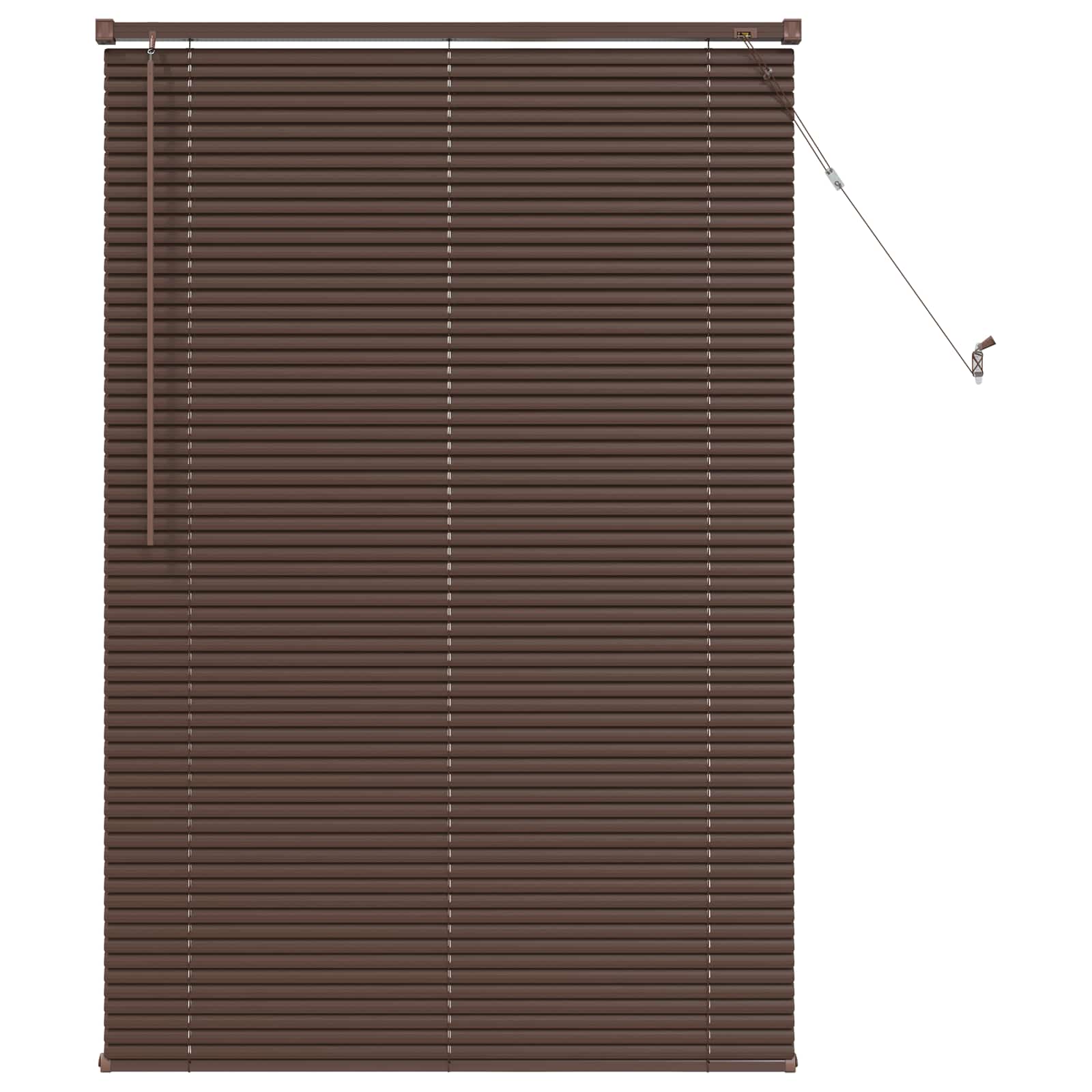 Vidaxl venetiaanse blind donkerbruin met patroon 150 x 100 cm pvc
