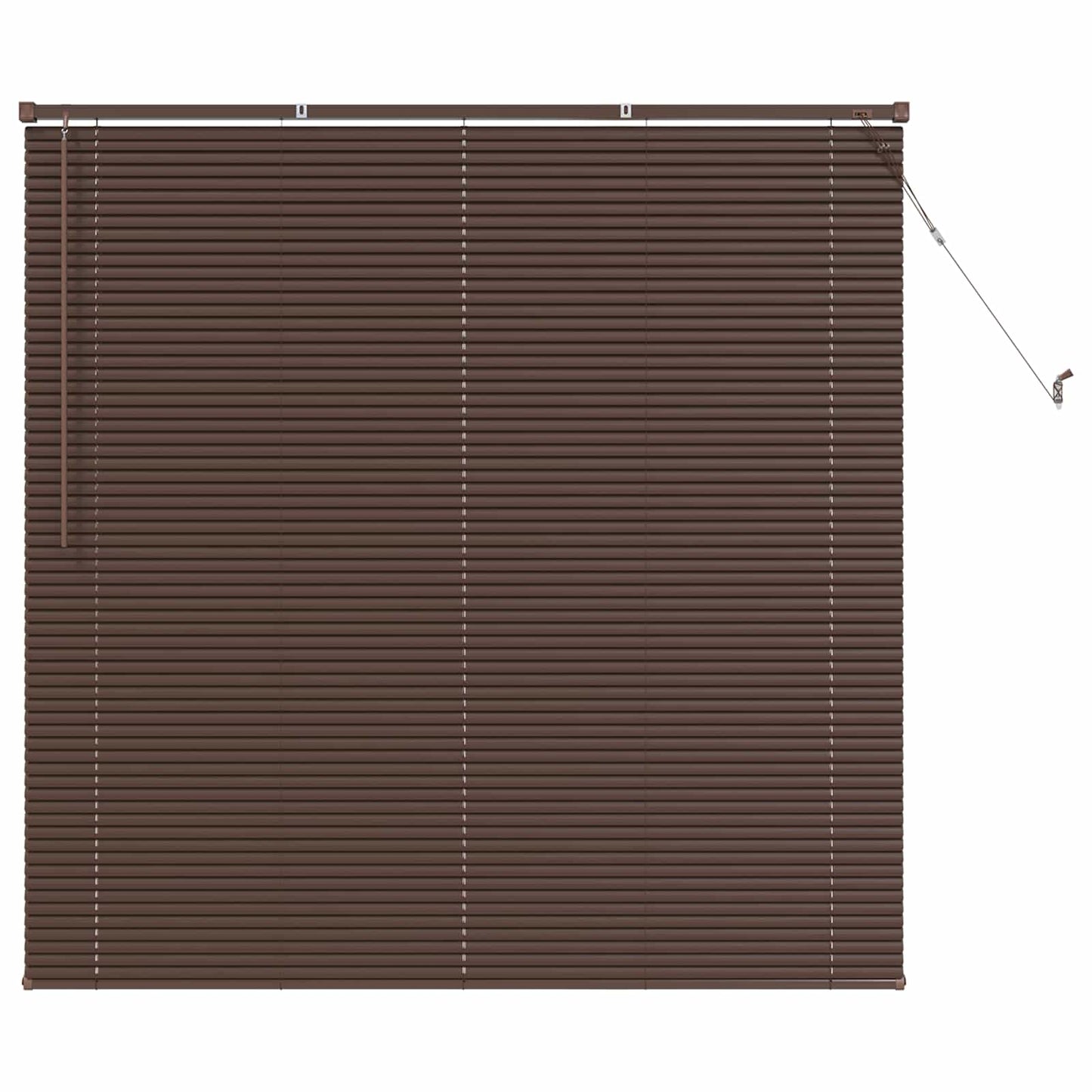 Vidaxl venetiaanse blind donkerbruin met patroon 150 x 140 cm pvc