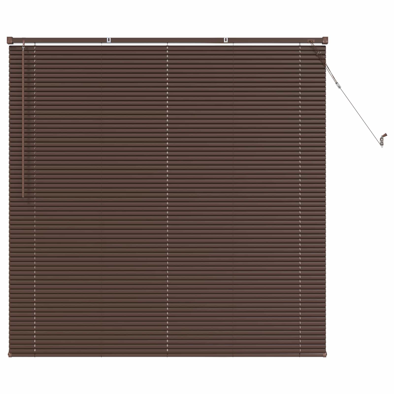 Vidaxl venetiaanse blind donkerbruin met patroon 150 x 140 cm pvc