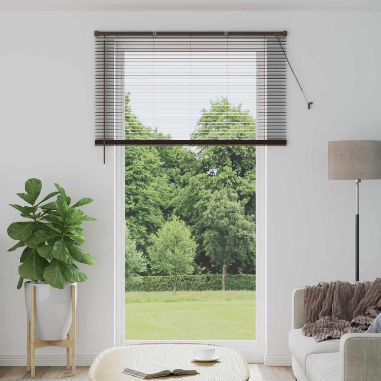 Vidaxl venetiaanse jaloezie donkerbruin met patroon 213 x 130 cm 25 mm
