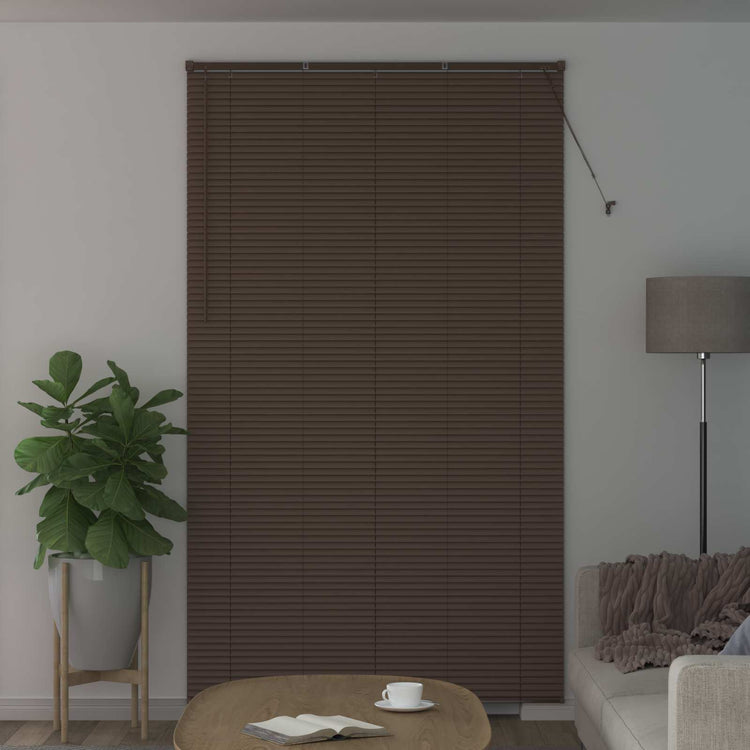 Vidaxl venetiaanse jaloezie donkerbruin met patroon 213 x 160 cm 25 mm