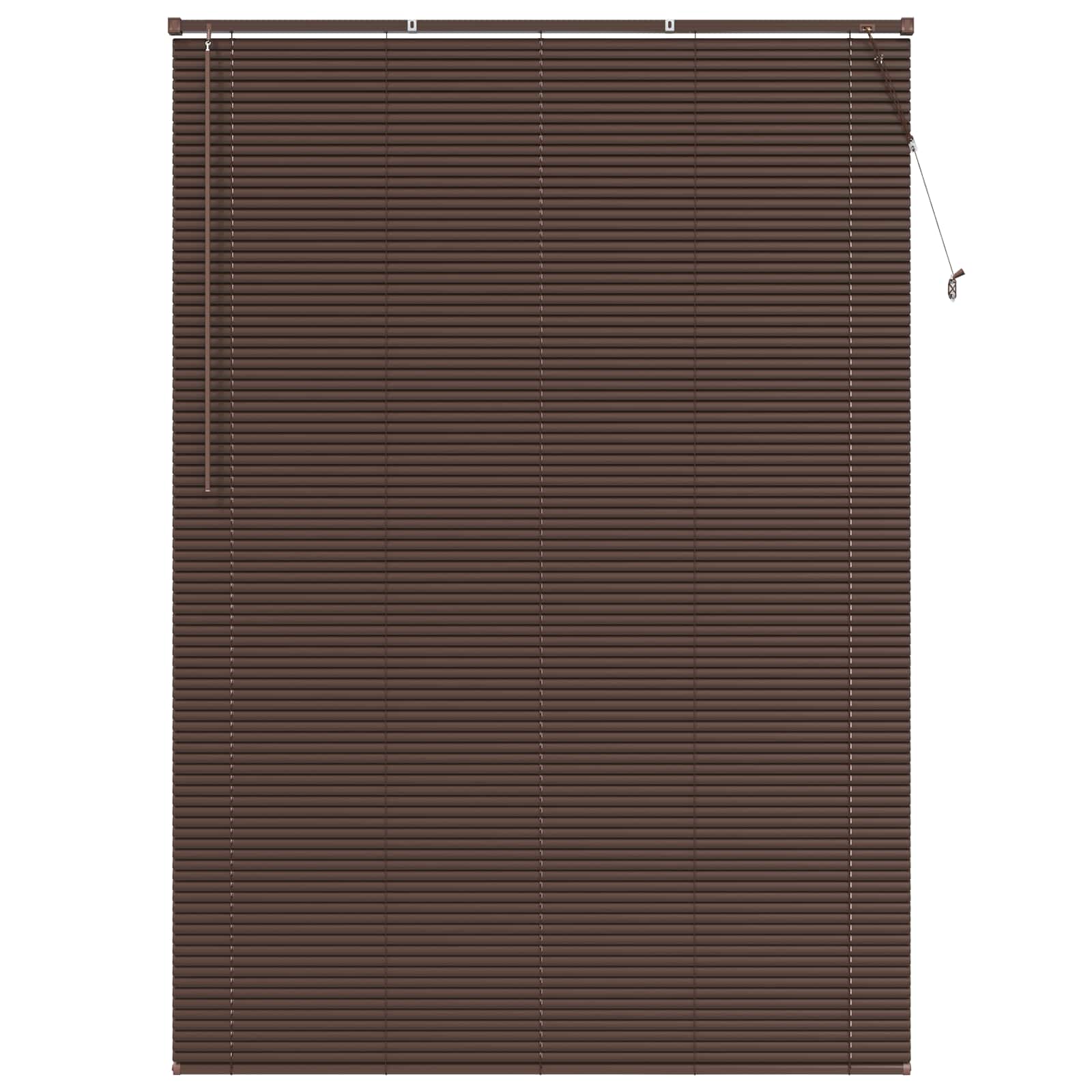 Vidaxl venetiaanse blind donkerbruin met patroon 213 x 160 cm pvc
