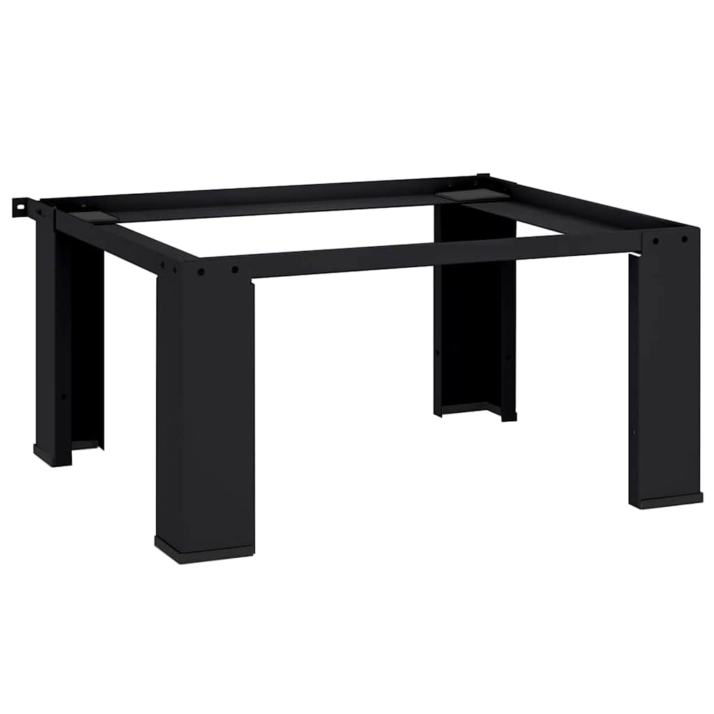 Vidaxl wasmachineverhoger zwart 64 x 55 x 32,5 cm staal
