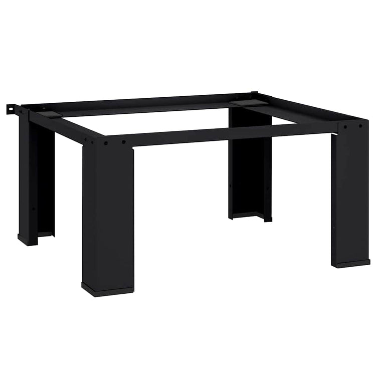 Vidaxl wasmachineverhoger zwart 64 x 55 x 32,5 cm staal
