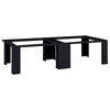 Vidaxl wasmachine pedestal 2 pcs zwart 127 x 54,5 x 32,5 cm staal