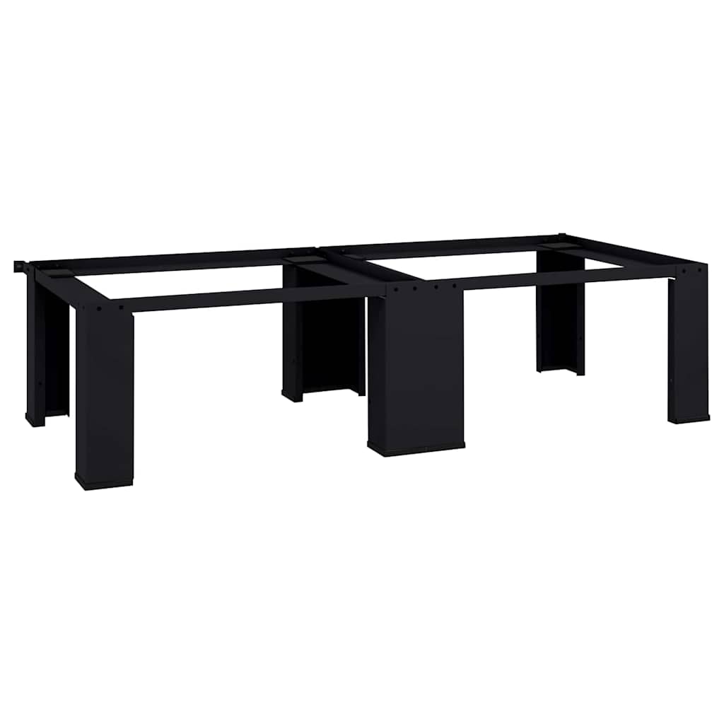 Vidaxl wasmachineverhoger 2 st zwart 127 x 54,5 x 32,5 cm staal