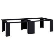 Vidaxl wasmachineverhoger 2 st zwart 127 x 54,5 x 32,5 cm staal - afbeelding 1