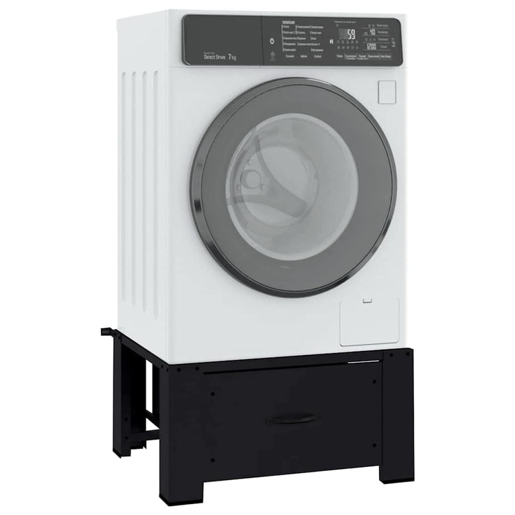 Vidaxl wasmachineverhoger zwart 64 x 55 x 32,5 cm staal