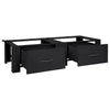 Vidaxl wasmachine pedestal 2 pcs zwart 127 x 54,5 x 32,5 cm staal