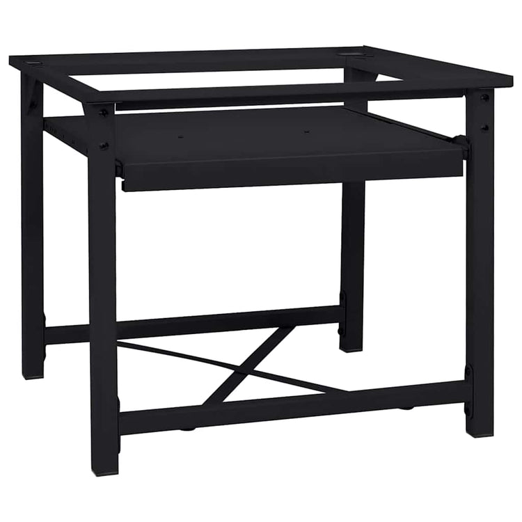 Vidaxl wasmachineverhoger zwart 60 x 56 x 52 cm staal