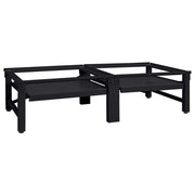 Vidaxl wasmachineverhoger 2 st zwart 124,5 x 61,5 x 32,5 cm staal - afbeelding 2