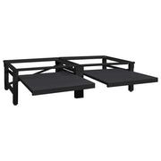 Vidaxl wasmachineverhoger 2 st zwart 124,5 x 61,5 x 32,5 cm staal - afbeelding 3