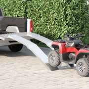 Vidaxl motorcycle ramp 680 kg 2 st zilver 680 kg aluminium - afbeelding 1