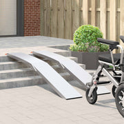 Vidaxl motorcycle ramp 680 kg 2 st zilver 680 kg aluminium - afbeelding 3