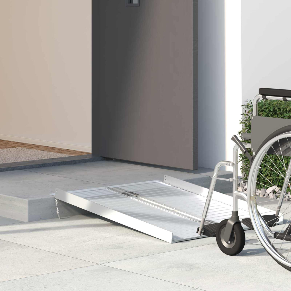 Vidaxl rolstoelhelling 270 kg zilver 270 kg aluminium