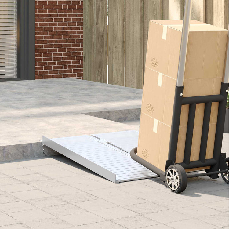 Vidaxl rolstoelhelling 270 kg zilver 270 kg aluminium