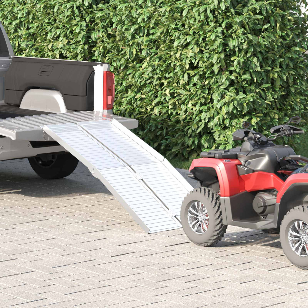 Vidaxl rolstoelhelling 270 kg zilver 270 kg aluminium
