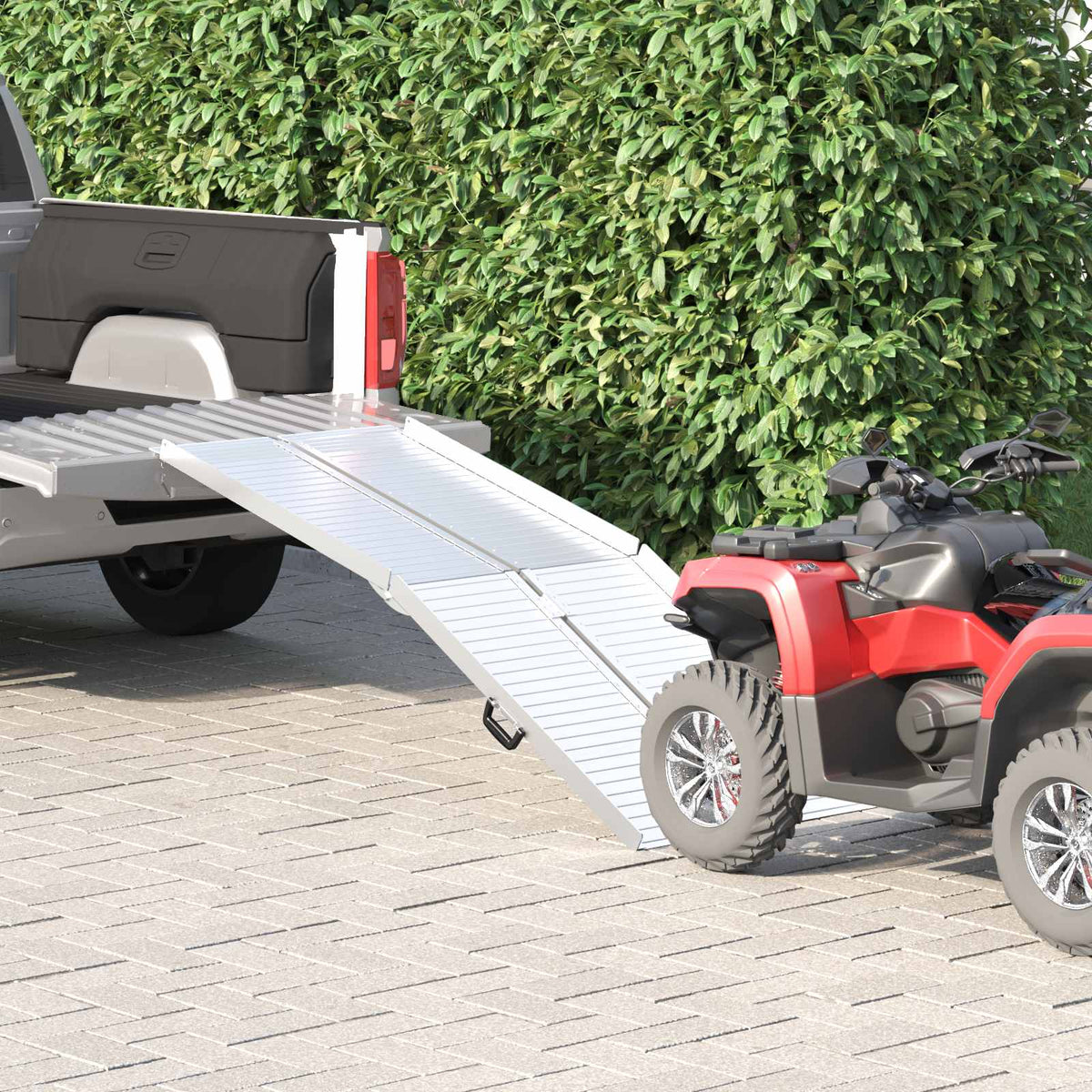 Vidaxl rolstoelhelling 270 kg zilver 92 x 73 x 5 cm aluminium