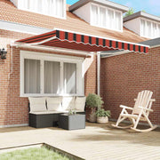 Vidaxl uitschuifbare luifel oranje en bruin 350 x 250 cm - afbeelding 3