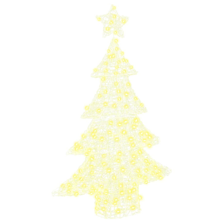 Vidaxl kerstboom 100 led's warmwit 120 cm acryl