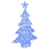 Vidaxl kerstboom blauw 120 cm acryl 100 led's - afbeelding 2