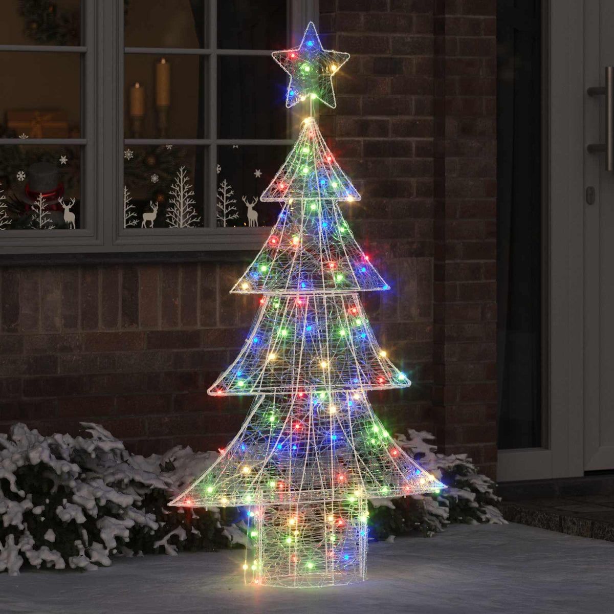 Vidaxl kerstboom met 160 led multikleur 150 cm acryl