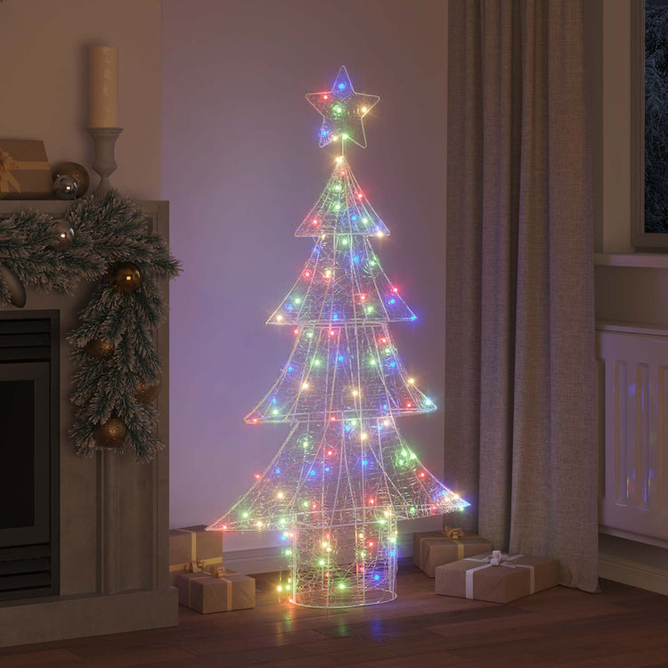 Vidaxl kerstboom met 160 led multikleur 150 cm acryl