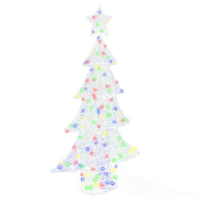 Vidaxl kerstboom met 160 led multikleur 150 cm acryl