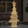 Vidaxl kerstboom met 240 led warmwit 150 cm acryl