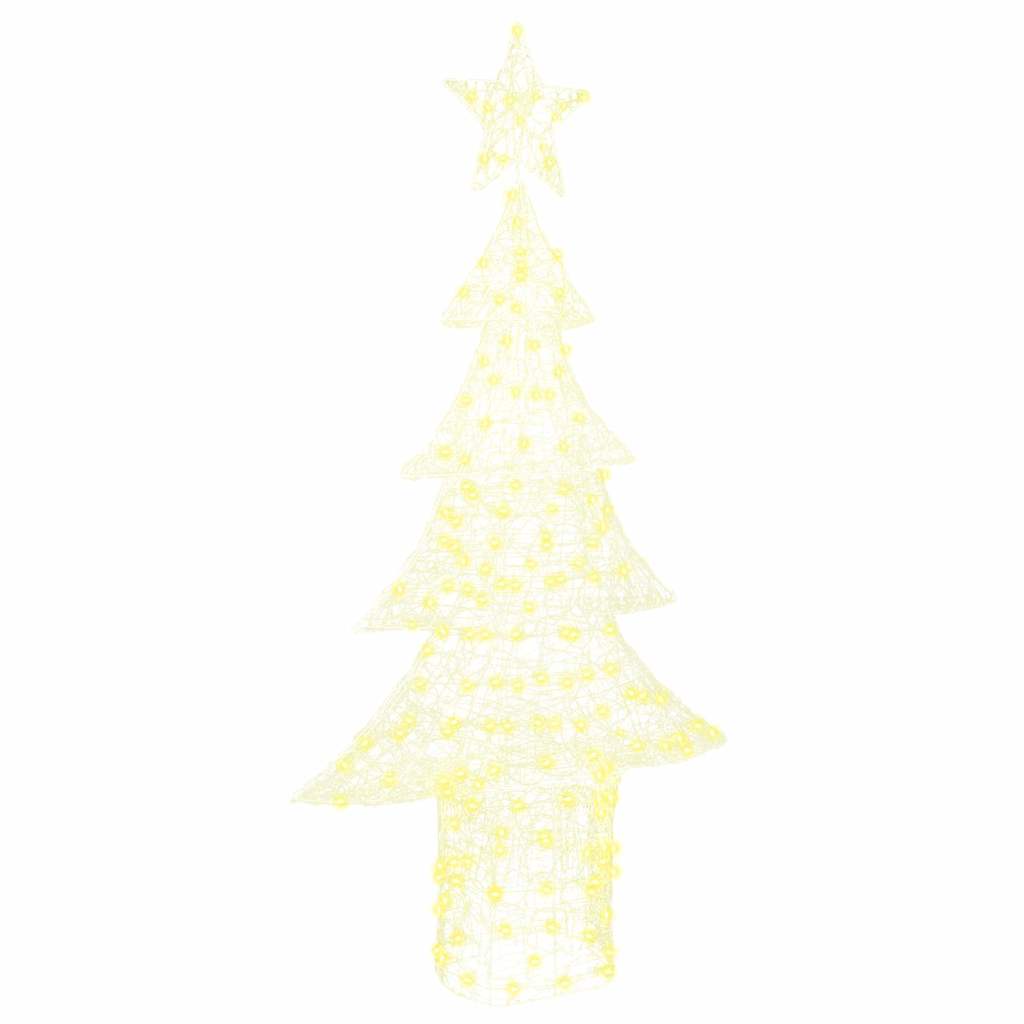 Vidaxl kerstboom met 240 led warmwit 150 cm acryl