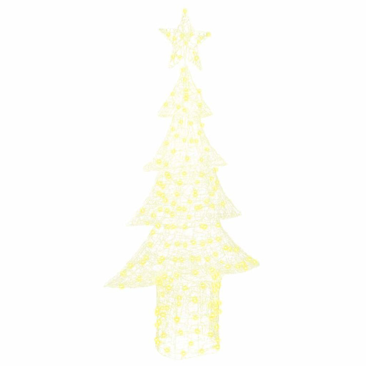 Vidaxl kerstboom 240 led's warmwit 150 cm acryl