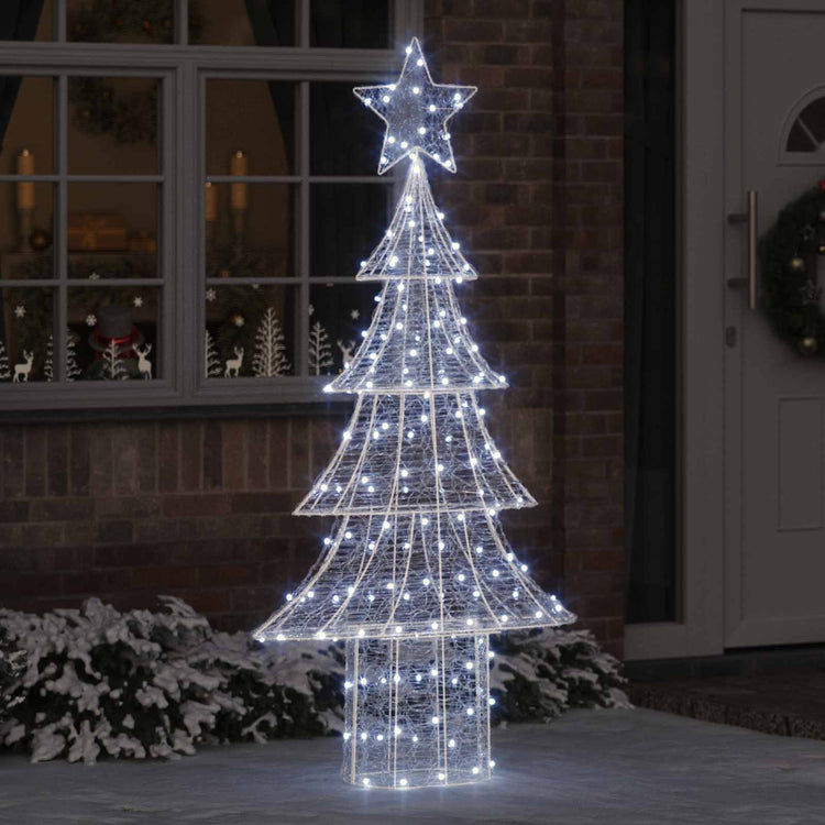 Vidaxl kerstboom met 240 led koudwit 180 cm acryl