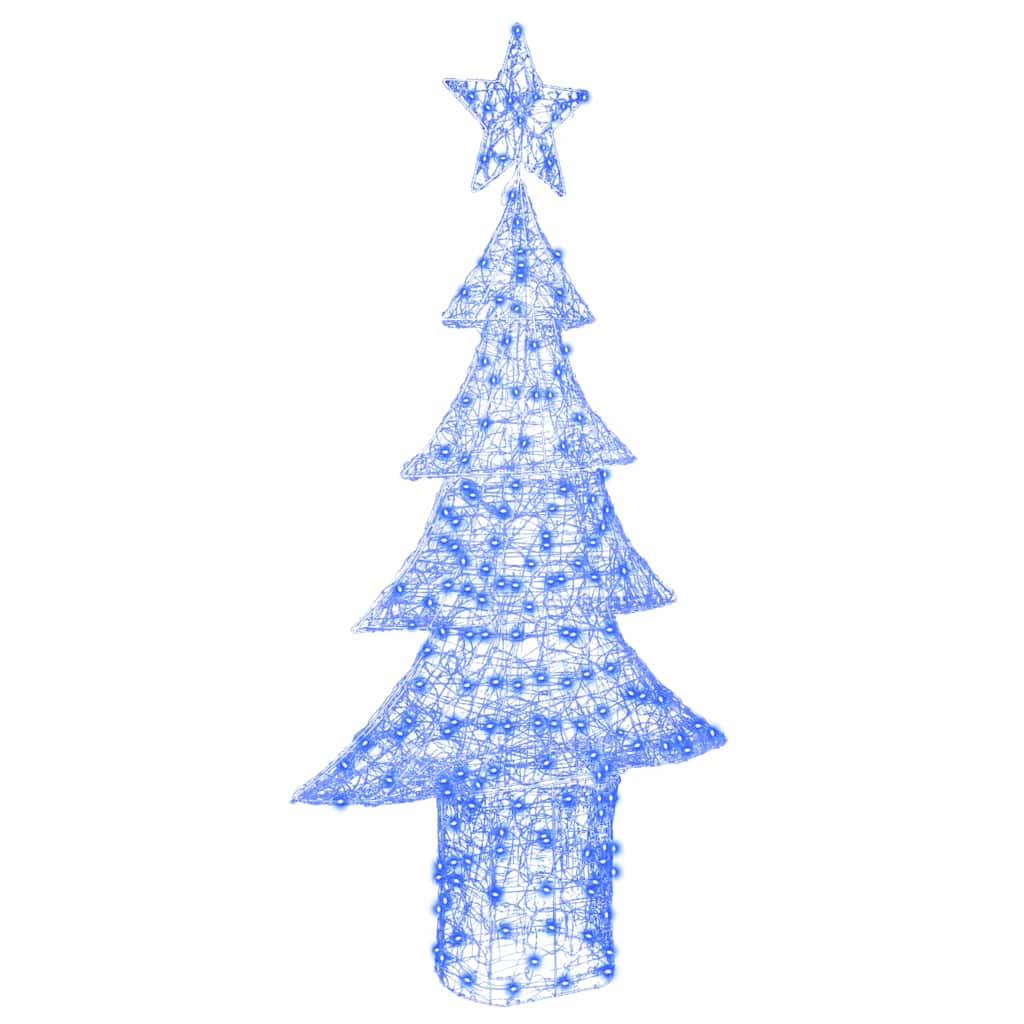 Vidaxl kerstboom met 240 led blauw 180 cm acryl