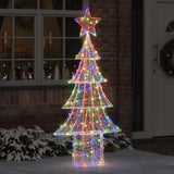 Vidaxl kerstboom meerkleurig 180 cm acryl 240 led's - afbeelding 1
