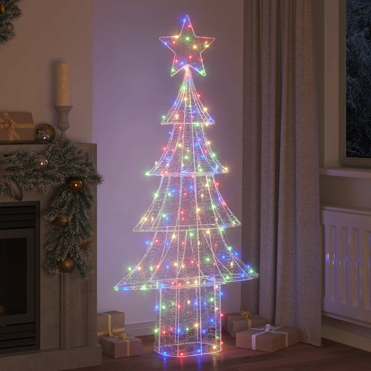 Vidaxl kerstboom met 240 led multikleur 180 cm acryl