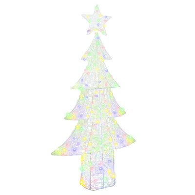Vidaxl kerstboom met 240 led multikleur 180 cm acryl