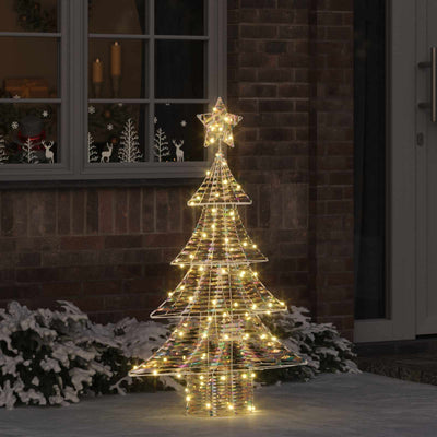 Vidaxl kerstboom 120 led's warmwit 120,5 cm pet