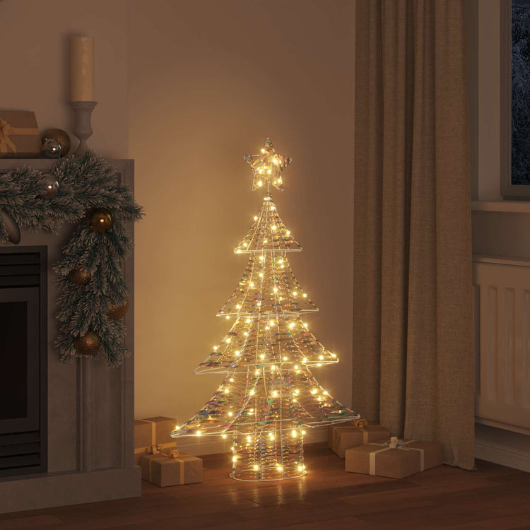 Vidaxl kerstboom met 120 led warmwit 120,5 cm pet
