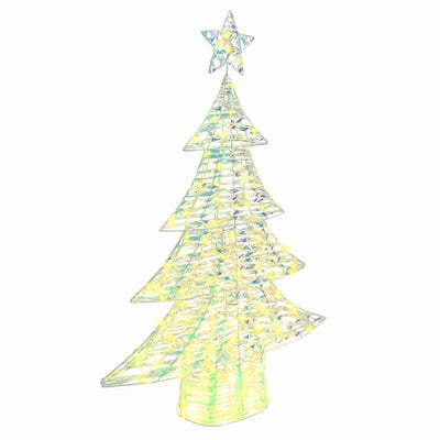 Vidaxl kerstboom 120 led's warmwit 120,5 cm pet