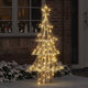 Vidaxl kerstboom met 160 led warmwit 150 cm pet